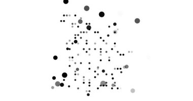 Network Visualization Dots Constructing Angola Silhouette