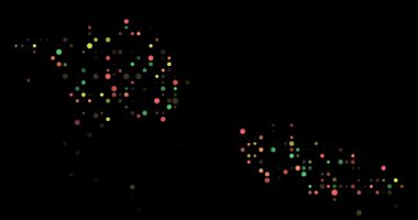 Abstract Flying Spheres Assembling Samoa Map in Motion Graphics