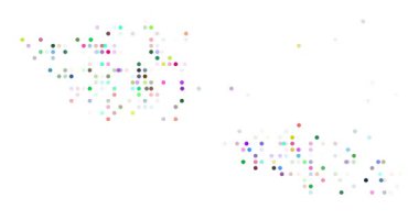 Abstract Flying Spheres Assembling Samoa Map in Motion Graphics