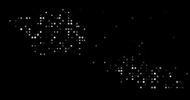 Animated Orbs from Periphery Creating Samoa Contour Map Graphic