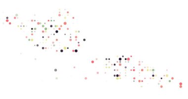 Glowing Dots Converging to Reveal Samoa Silhouette Particle Animation