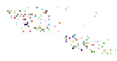 Animated Circles Forming Samoa Contour from Edge of Frame Motion