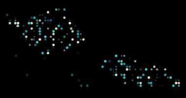 Animated Orbs from Periphery Creating Samoa Contour Map Graphic