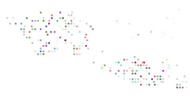 Dynamic Dots Building Shape of Samoa