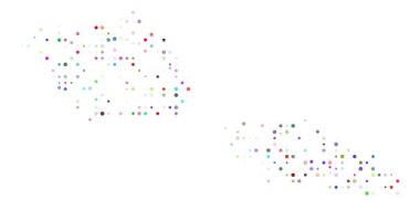 Flying Spheres Creating the Map Shape of Samoa in Digital Video