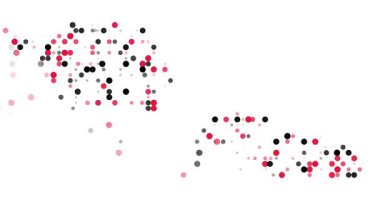 Glowing Dots Converging to Reveal Samoa Silhouette Particle Animation