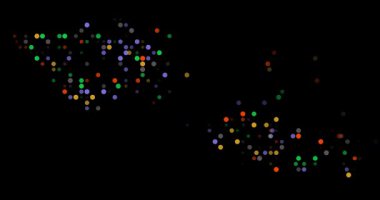 Motion Design Dots Swarming to Construct Samoa Border Animation