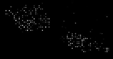 Digital Particle Silhouette Map of Samoa