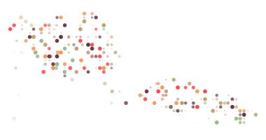 Geometric Circles Forming Map of Samoa