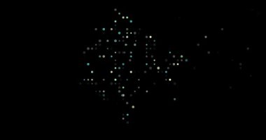 Flying Particle Effects Building the Shape of Montenegro Map Animation