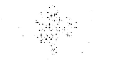 Animated Orbs from Periphery Creating Montenegro Contour Map Graphic