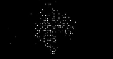 Digital Dots Building Silhouette of Montenegro Map