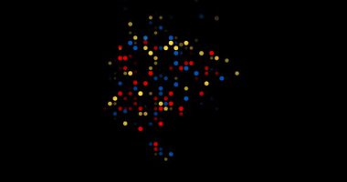 Global Data Particles Shaping Montenegro Silhouette