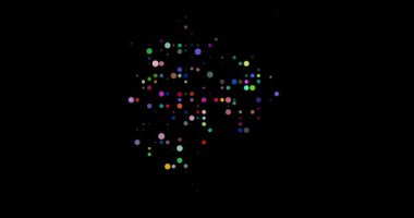 Abstract Dots Assembling the Silhouette of Montenegro Territory in Motion