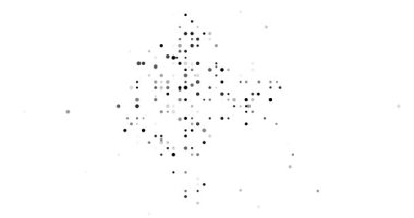 Abstract Moving Dots Form Montenegro Map