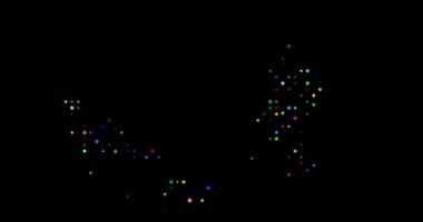 Glowing Dots Converging to Reveal Wallis and Futuna Silhouette Particle Animation