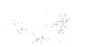 Inbound Circles Building Geographic Form of Wallis and Futuna in Digital Clip