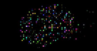 Abstract Moving Circles Build Macedonia Country Map