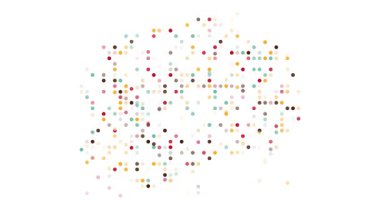 Abstract Dots Forming Shape of Macedonia Silhouette