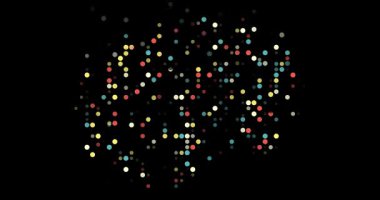 Motion Design Dots Swarming to Construct Macedonia Border Animation