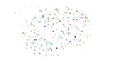 Motion Design Dots Swarming to Construct Macedonia Border Animation