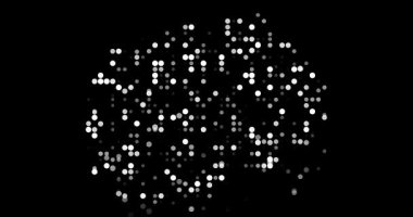 Flying Spheres Creating the Map Shape of Macedonia in Digital Video