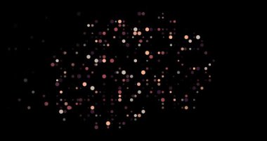 Abstract Dots Assembling the Silhouette of Macedonia Territory in Motion