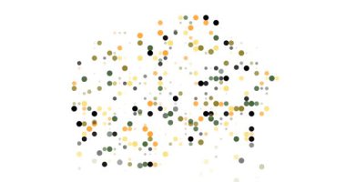 Digital Dots Flying Inward to Construct Macedonia Silhouette Graphic