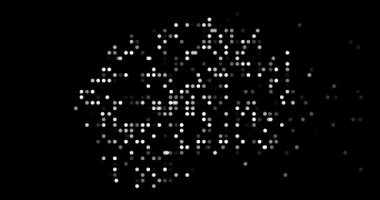 Animated Orbs from Periphery Creating Macedonia Contour Map Graphic