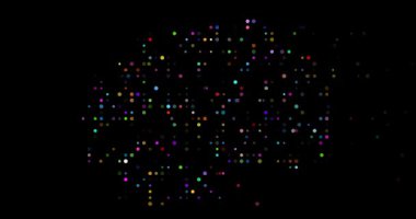 Abstract Moving Circles Build Macedonia Country Map