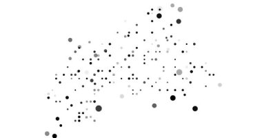 Animated Falling Orbs Form the Country Map of Burkina Faso