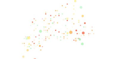 Data Particle Visualization Forming the Map of Burkina Faso