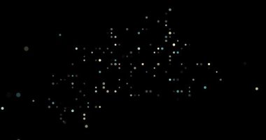 Abstract Orbs Generate Shape of Burkina Faso Outline