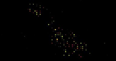 Technology Themed Dots Flying into Malta Shape