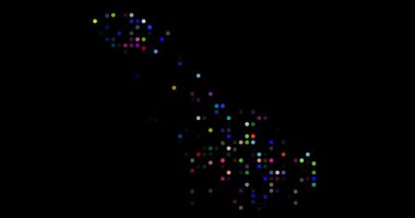 Connective Art Orbs Generating Malta Map Shape