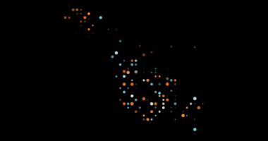 Flowing Circles Construct Silhouette of Malta Map