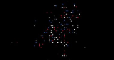 Flowing Data Points Forming Netherlands Map Visualization