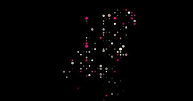 Abstract Dots Converging to Shape Netherlands Silhouette