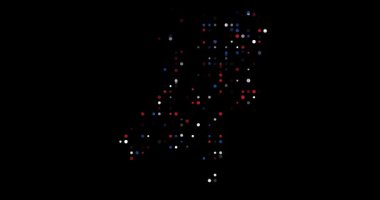 Global Communication Icon with Netherlands Particle Map