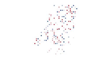 Technology Themed Dots Assembling Netherlands Outline