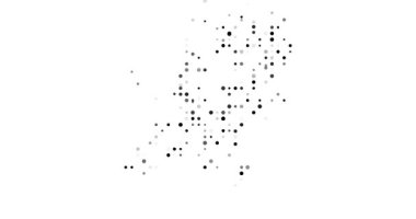 Geometric Particle Composition Forming Map of Netherlands
