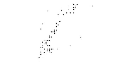 Dynamic Particle Assembly Forming Map of Norway