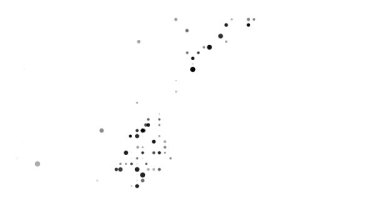 Animated Data Points Forming the Map of Norway