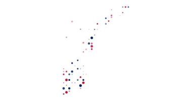 Düşen Noktalar Tarafından Oluşturan Norveç Ülke Haritası