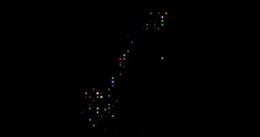 Dot Matrix Forming the Shape of Norway