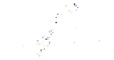 Animated Data Points Forming the Map of Norway