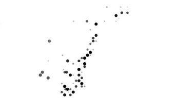 Motion Graphics Depicting Norway Map from Particles