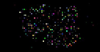 Animated Orbs Assemble to Create Poland Shape Outline