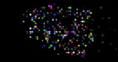 Animated Circles Build Poland Map Silhouette Shape