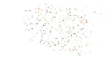 Minimal Particle Composition Building Poland Map Silhouette